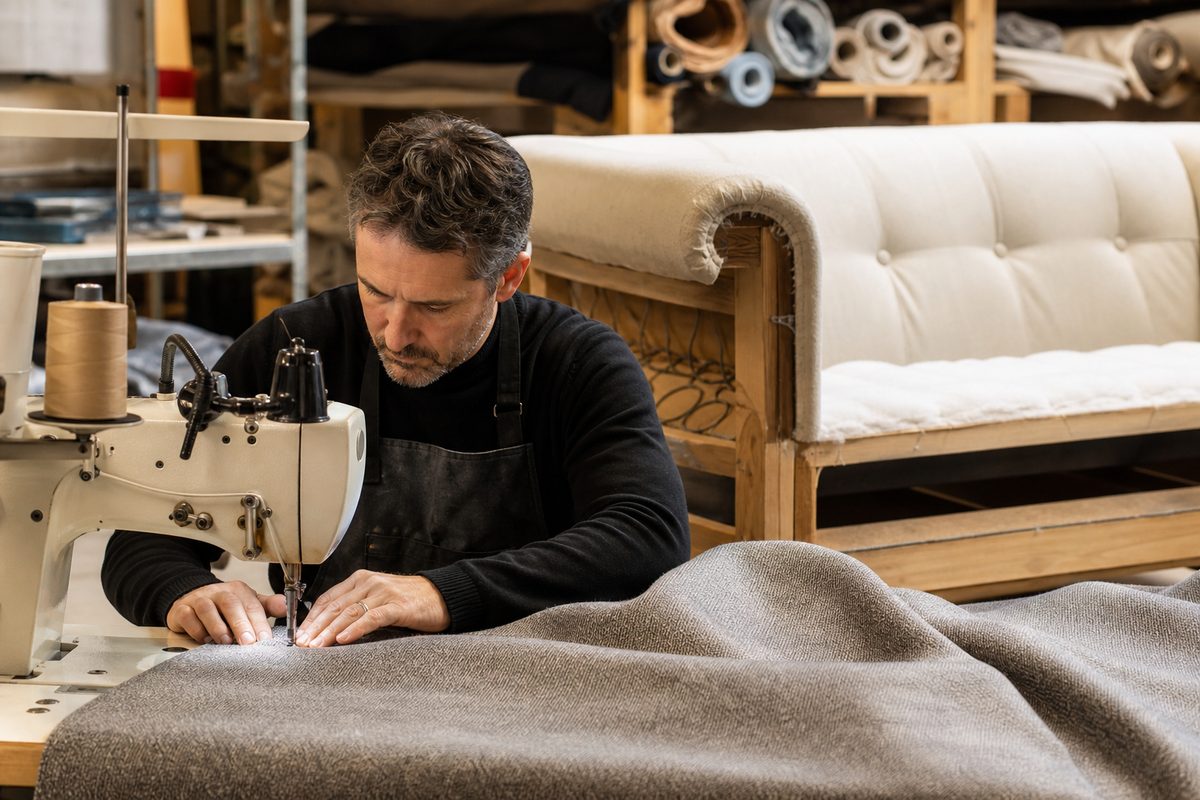 Industrial sewing for reupholstery